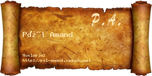 Pál Amand névjegykártya