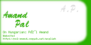 amand pal business card